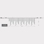 Decoratiune Craciun, Instalatie electrica franjuri , 144 LED-uri, 3M, lumina calda IP44 - imagine 2