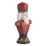 Decoratiune Craciun,  Figurina din Rasina Spargatorul de nuci, rosu, 30 cm - imagine 2