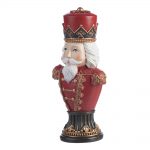 Decoratiune Craciun,  Figurina din Rasina Spargatorul de nuci, rosu, 30 cm - imagine 3