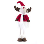 Decorațiune Craciun, Ren cu Blanita, Roșu cu Alb, 53 cm