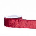 Decoratiune Craciun, Panglica decorativa din material textil, roșu, 6,7cm * 4,5m