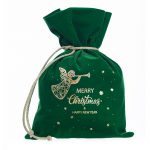 Sac Mos Craciun, verde, 30cm*40cm