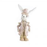 Decoratiune Craciun, Iepure, uniforma aurie, 42 cm