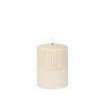 Lumanari de Craciun, Lumanare Brokatti, perla, 10cm inaltime, 7 cm diametru