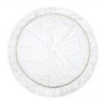 Decoratiune de brad, Covoras din blanita, alb, diametru 90cm