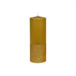 Lumanari de Craciun, Lumanare Brokatti,  aurie, 20 cm inaltime, 7 cm diametru