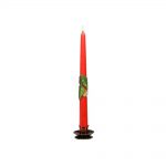 Lumanari de Craciun, Lumanare Tree, forma conica, rosie, 29 cm inaltime, 2,2 cm diametru