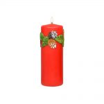 Lumanari de Craciun, Lumanare Tree, rosie, 20 cm inaltime, 7 cm diametru
