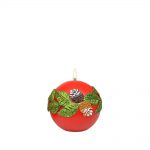 Lumanari de Craciun, Lumanare Tree, forma sferica, rosie, 10 cm diametru