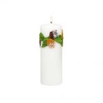 Lumanari de Craciun, Lumanare Tree, albă, 20 cm inaltime, 7 cm diametru