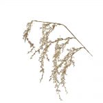 Crenguta decorativa cu frunze si paiete, auriu, 66cm