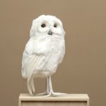 Decoratiune Craciun, Bufnita, 28 cm, Albă - imagine 2