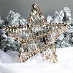 Decoratiune Craciun, Instalatie electrica in forma de stea, 40cm, 40 LED-uri - imagine 2