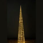 Decoratiune Craciun, Instalatie electrica pe suport conic,  210cm, 2400 LED-uri