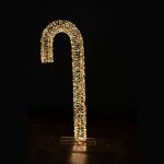 Decoratiune Craciun, Instalatie electrica in forma de acadea,  74cm, 600 LED-uri
