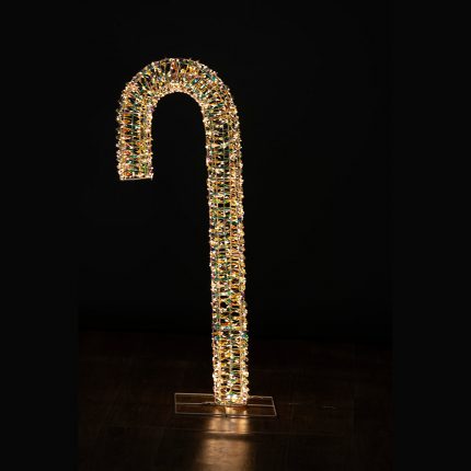 Decoratiune Craciun, Instalatie electrica in forma de acadea,  74cm, 600 LED-uri