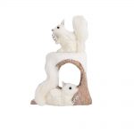 Decoratiune Craciun, Veverite cu blanita, Alb, 27cm