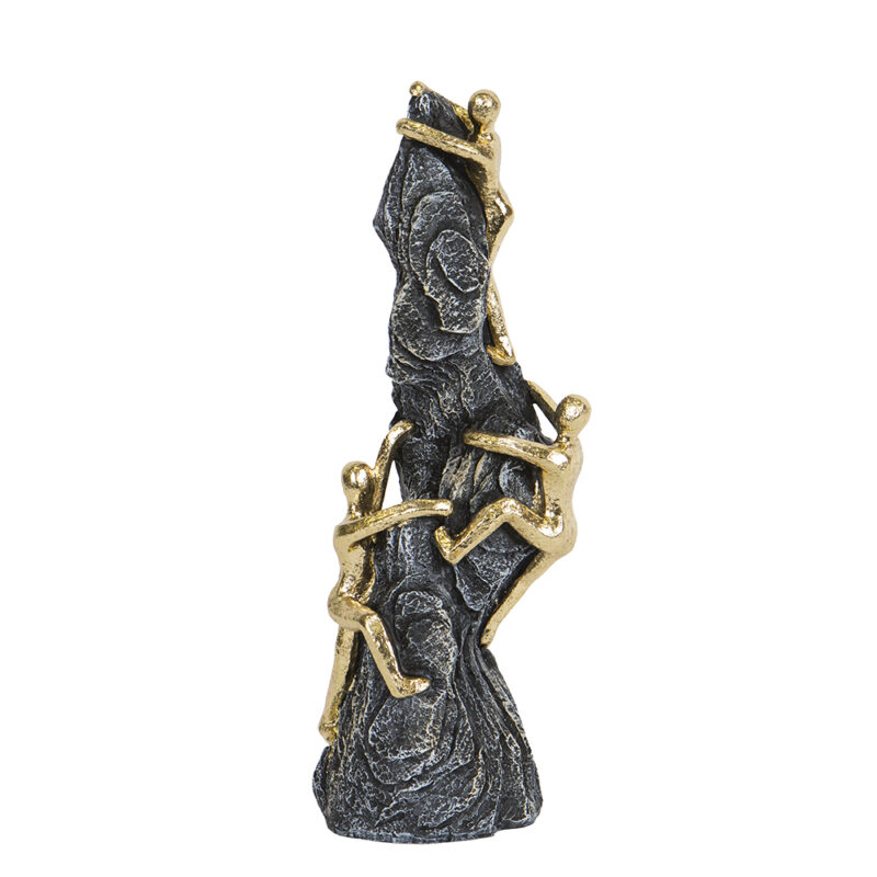 Statueta decorativa cu siluete aurii