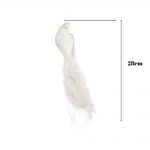 Decoratiune Craciun, Pasare paun cu strasuri si glitter, alb, 28cm - imagine 2