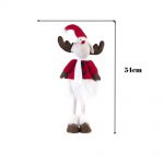Decoratiune Craciun, Set de 2 Reni cu blanita, Rosu, 54cm - imagine 2