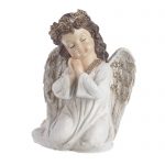 Decoratiune Craciun din rasina, Ingeras dormind cu LED, 20cm - imagine 3