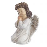 Decoratiune Craciun din rasina, Ingeras dormind cu LED, 20cm - imagine 2