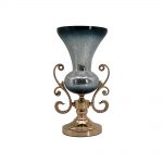 Vaza auriu cu indigo, 41cm