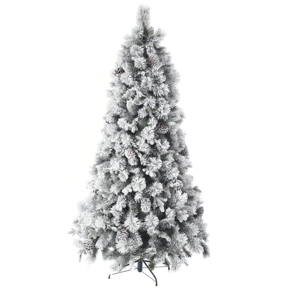 67524.jpg Brad Artificial "PINE FROSTED", nins cu conuri, 180cm - imagine 1