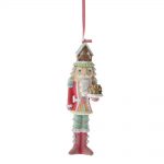 Decoratiune Craciun din rasina, glob in forma de spargatorul de nuci, 15cm