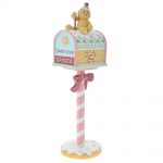 Decoratiune Craciun, Casuta Postala, roz cu albastru, 36 cm