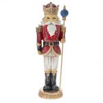 Decoratiune Craciun din rasina, Spargatorul de nuci, rosu, 26cm