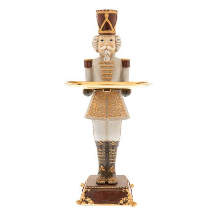 Decoratiune Craciun Figurina din Rasina Soldat cu tava