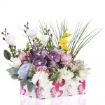 Aranjament floral, flori artificiale, Dimensiuni: 32x30x15cm