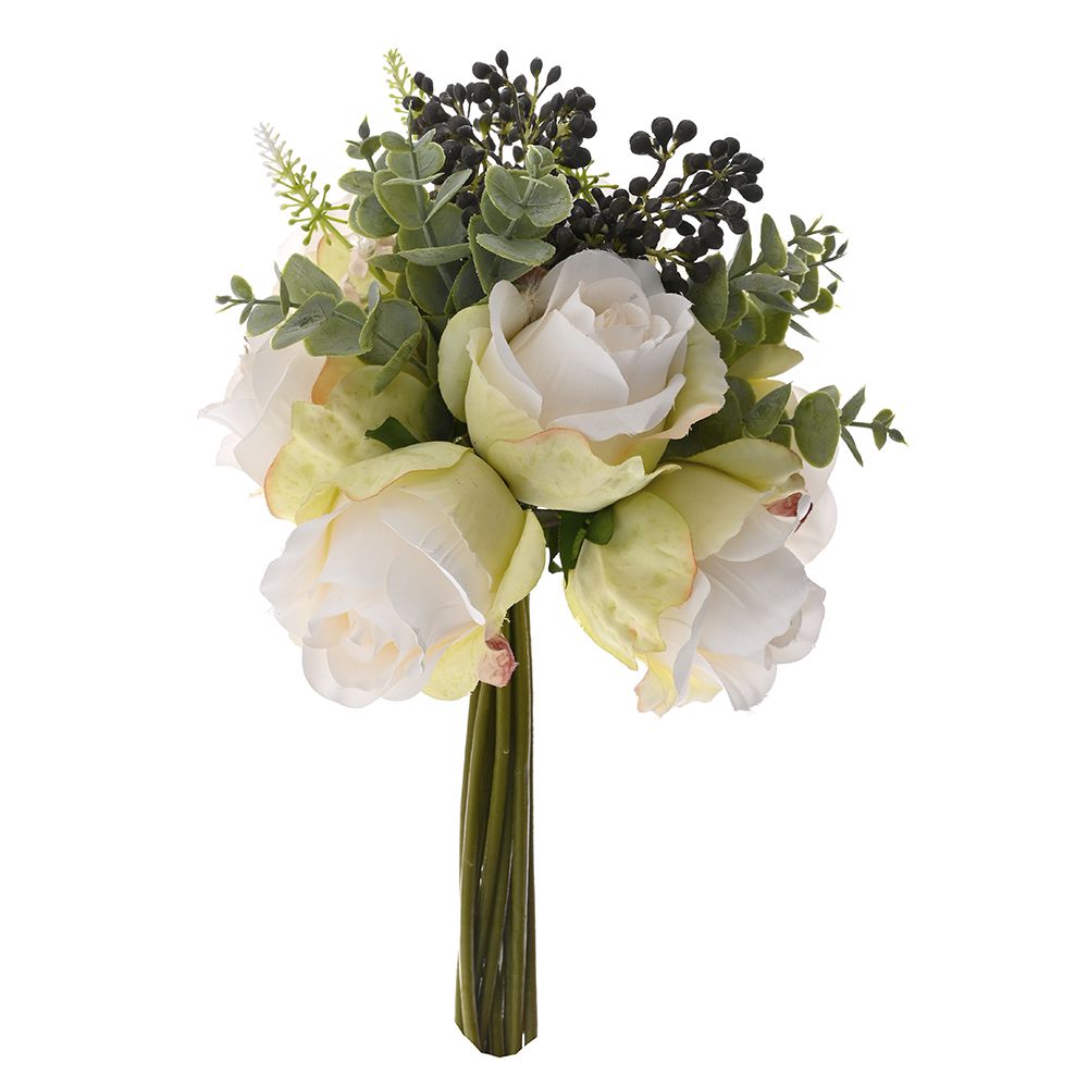DecoratiunePaste_BuchetdeTrandafiriCremartificial.jpg Decoratiune Paste, Buchet de Trandafiri Crem artificial - imagine 1