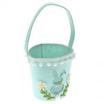 Decoratiune de Paste, Cos de oua Verde Fistic, 15cm