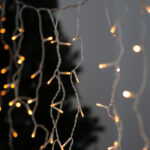 Decoratiune Craciun, Instalatie electrica tip perdea , 480 LED-uri, 3M, lumina calda IP44 - imagine 2