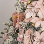 Decorațiune Craciun, Zana de agatat in brad, Roz, 30cm - imagine 5