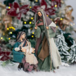 Decoratiune Craciun, Sceneta Familia Sfanta, 3 piese, din ceramica, 35 cm - imagine 2