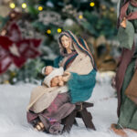 Decoratiune Craciun, Sceneta Familia Sfanta, 3 piese, din ceramica, 35 cm - imagine 7