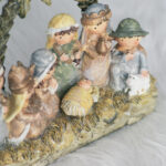 Decoratiune Craciun, Sceneta nastere din rasina, 21cm - imagine 5