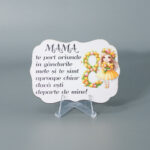 Martisor lemn cu magnet, Print UV Mama