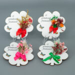 Martisor, Set 4 magneti in forma de trifoi, 6,5 cm
