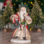 Decoratiune Craciun din rasina, Mos Craciun, 24cm - imagine 2
