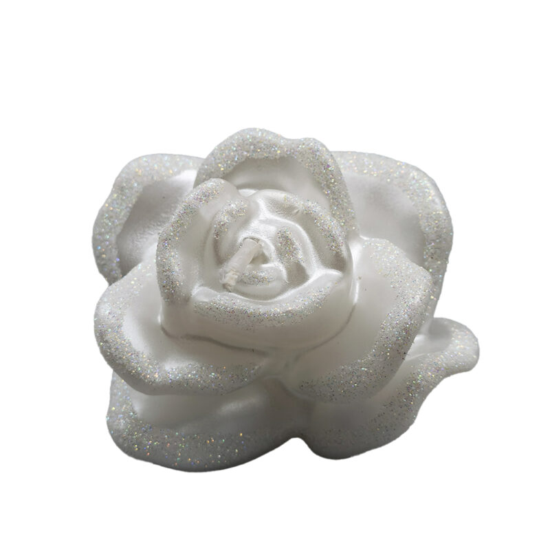 Lumanare in forma de trandafir alb 5.5*8.8 cm
