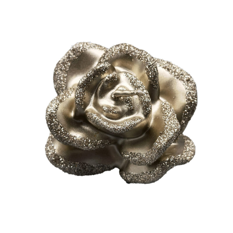Lumanare in forma de trandafir bej 5.5*8.8 cm