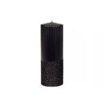 Lumanare Brokatti negru cu glitter 20*7 cm