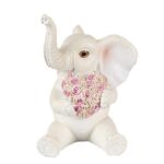 Figurina elefant cu inimioara din floricele