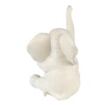 Figurina elefant cu inimioara din floricele, alb, 8*6*10 cm - imagine 3