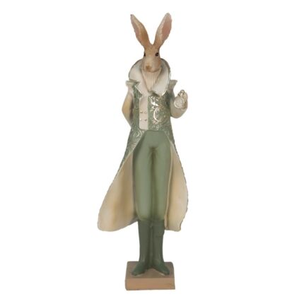 Figurina iepuras cu costum elegant