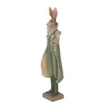 Figurina iepuras cu costum elegant, verde, 11*8*33 cm - imagine 2